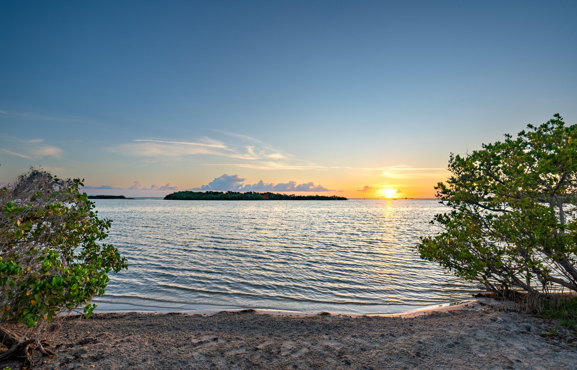 Beautiful Sunrise at the Canaveral National Seashore Over the Atlantic Ocean on Merritt Island National Wildlife Refuge Florida