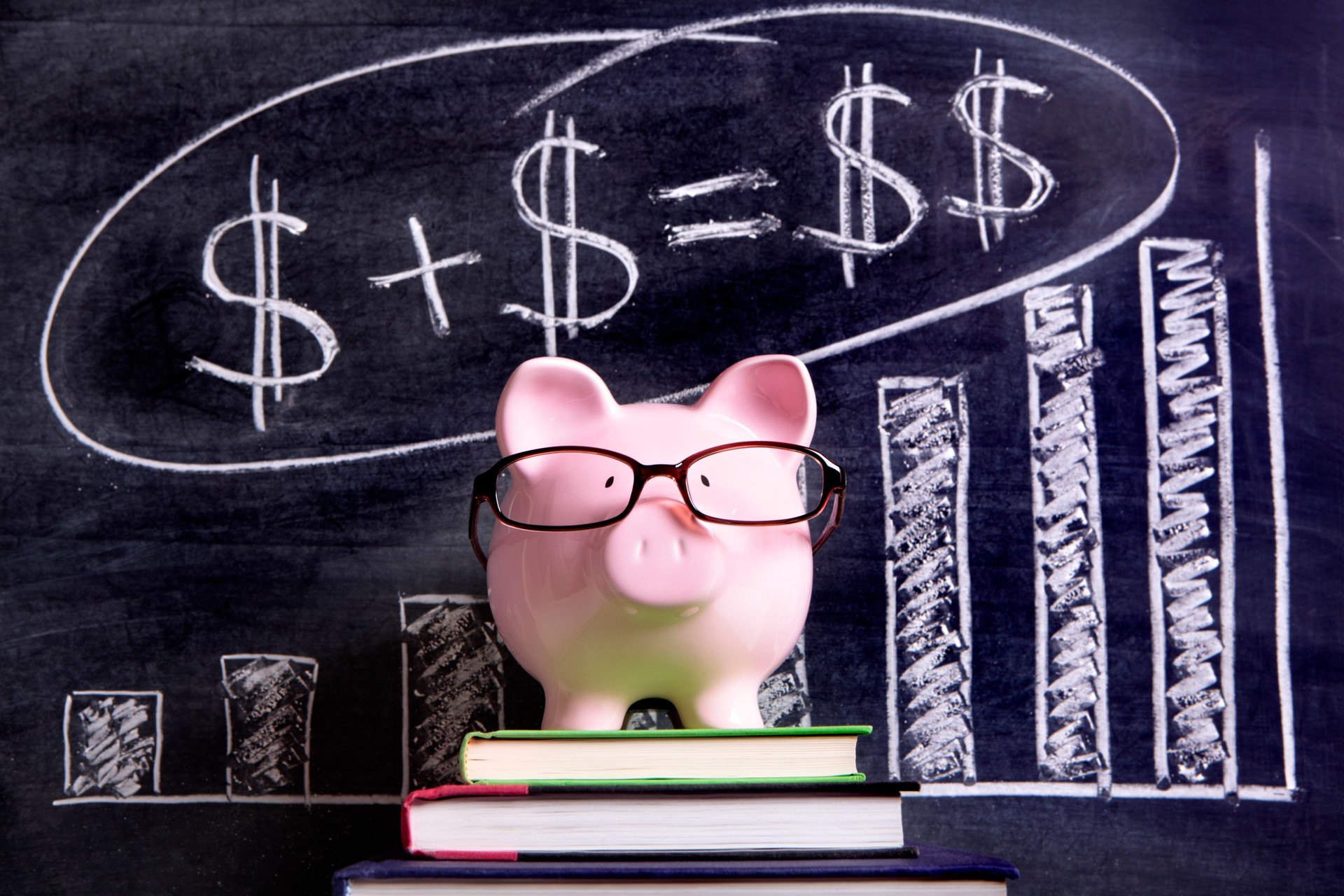 Piggy Bank with savings formula